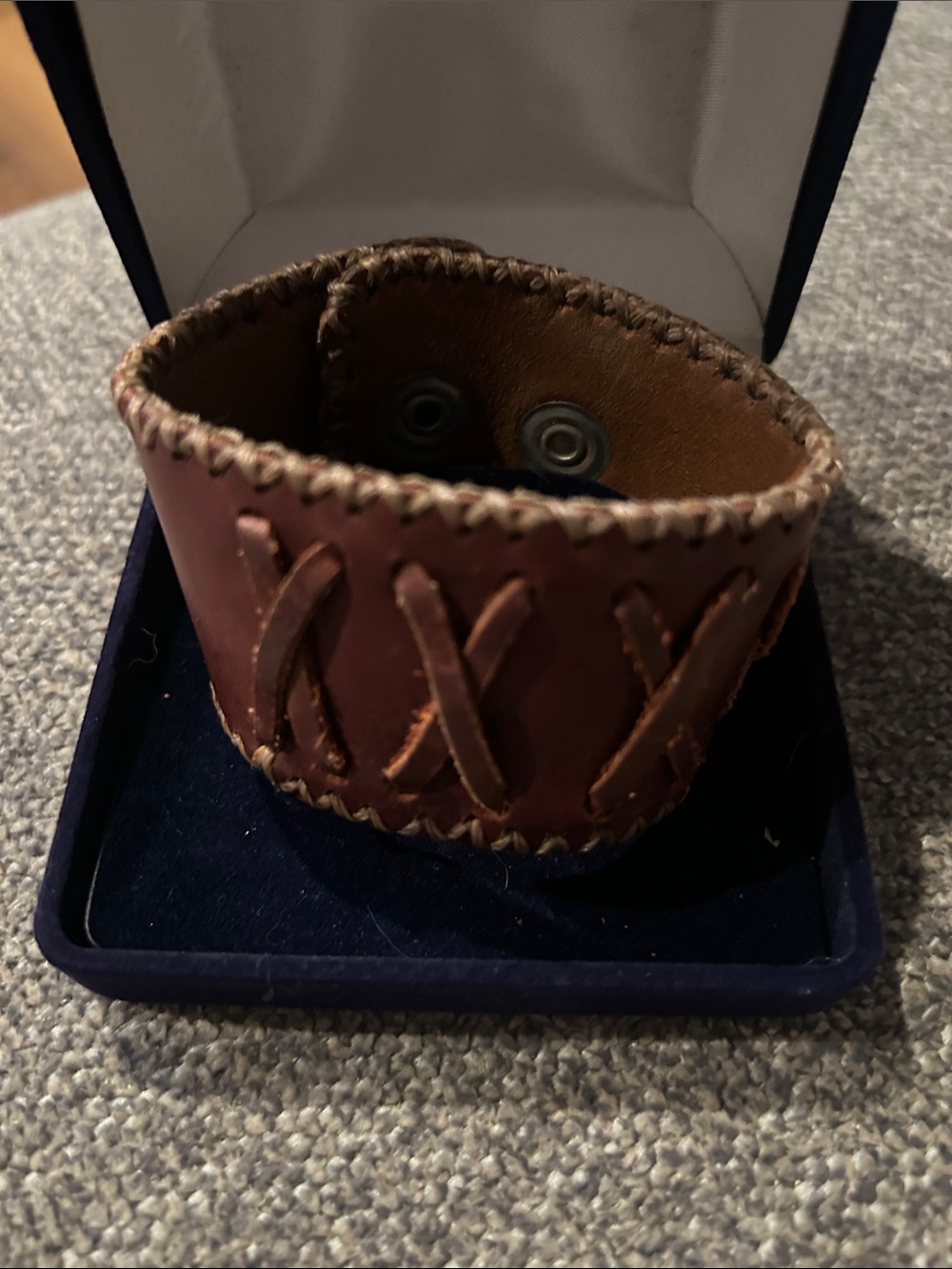 Leather bracelet hand made from Kenya! Sewn and crafted!